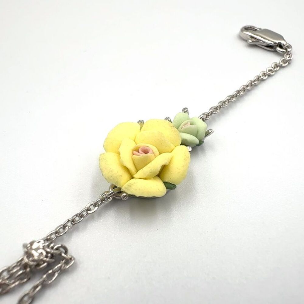 Dior Diorette Rose Metal Enamel Bracelet - Picture 9 of 10